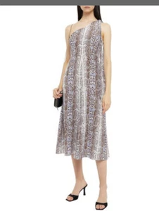 Zimmermann dress 0 blue snake 100% silk one shoulder midi BNWT item11 - Picture 1 of 18