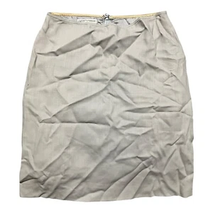 EMPORIO ARMANI Skirt Womens 00P Gray Lama Wool Lined Pencil Back Zip Italy Made - Picture 1 of 5