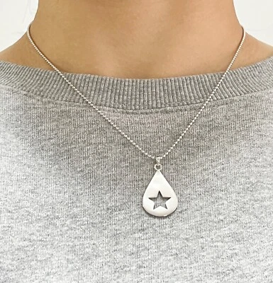 Ciondolo stella cielo trovato acciaio inox argento grigio Conan e catena sfera regalo - Immagine 1 di 4