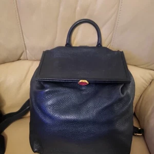 lulu guinness bagpack In Navy Blue Colour Beautiful Leather - Picture 1 of 11