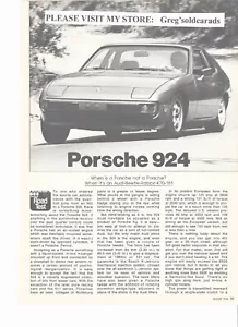 Original 1976 Porsche 924 five page Road Test , in print ad category - Picture 1 of 1