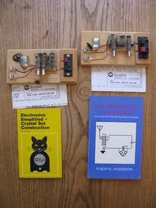 crystal radio books and 2 vintage MCM Techkits, capacitance and inductance - Zdjęcie 1 z 6