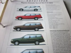 Auto 1x1 Analog Technik AT Datenblatt Toyota Tercel XLi 1,6 4WD - Picture 1 of 1