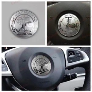 Emblema logo Amg para volante Mercedes 57mm A B C S E GLA GLB GLC CLA adhesivo - Picture 1 of 2