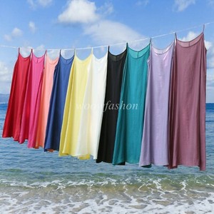 Women Loose Camisole Slip Dresses Lightweight Liner Under Dress Full Slip L XL