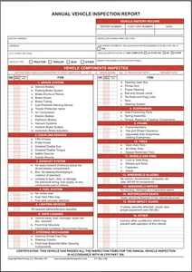 60er-PACK. Jährliches Fahrzeuginspektionsberichtsformular. 3-lagig, kohlenstofffrei. - Bild 1 von 8