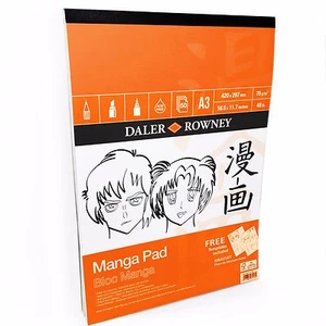 Daler Rowney - Almohadilla Manga A3 - Incluye 2 Plantillas Gratis - 70gsm - 50 Páginas - Imagen 1 de 6