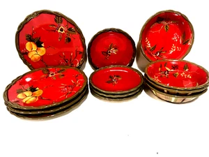 Tracy Porter Octavia Hill (12 Piece Set) Of 4 Each Dinner & Salad Plates & Bowls - Picture 1 of 2