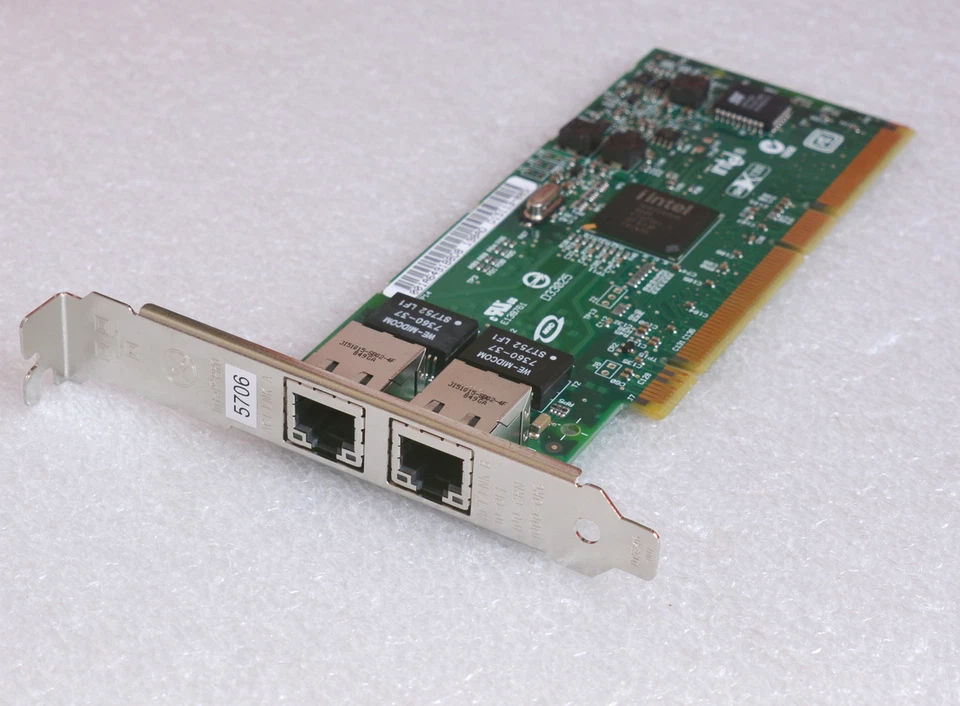 Gigabit IBM Dual Network Card 03N5297 PCI-X 10/100/1000 RJ-45 D33025 #E18 - Image 1 of 1