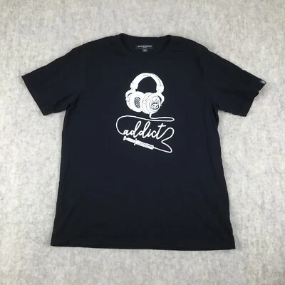 CULT OF INDIVIDUALITY T 恤男式大号黑色白色耳机成瘾棉 — 第 1/4 张图片