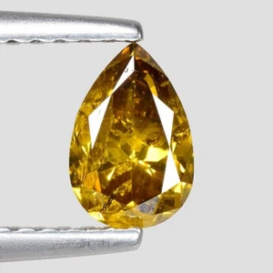 0.67cts Greenish Brown Pear Natural Loose Diamond "SEE VIDEO" - Picture 1 of 2