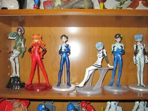 Gainax Neon Genesis Evangelion Gashapon 6 FIGURES RARE da collezione privata - Picture 1 of 8