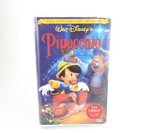 Pinocchio VHS 1999,Clam Shell Walt Disney’s Classic 60th Anniversary, Sealed - Picture 1 of 2
