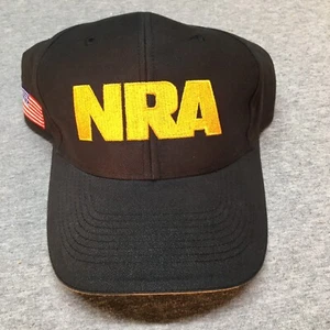 Gorra NRA negra y dorada de la Asociación Nacional del Rifle gorra ajustable con correa - Imagen 1 de 7