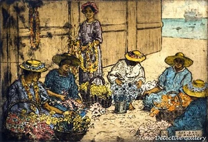 "Lei Day - Hawaii" von Charles W. Bartlett - 20er Jahre - Poster in 4 Größen - Bild 1 von 1