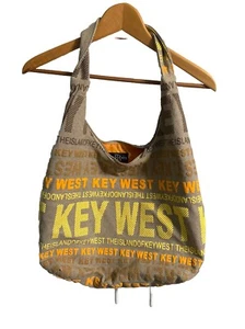 Robin Ruth Key West SHOULDER BAG HOBO TOTE ZIPS LARGE Tan Travel - Picture 1 of 4