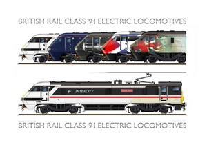 Impresión de locos eléctricos BR Clase 91 - Versículo 1 - 91119 'Bounds Green Intercity Depot' - Imagen 1 de 1