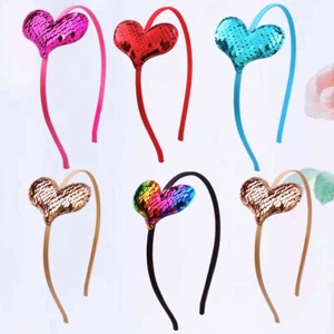 6 PCS Valentine's Day Love Headband Glitter Heart Hairband Shiny Headband - Picture 1 of 11