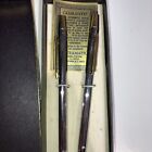 VINTAGE ASTRAMATIC PEN & MECHANICAL PENCIL GIFT SET SILVRT/GOLD TONE IN BOX