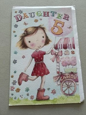 Tarjeta de cumpleaños grande de Jelly Beans - quinto cumpleaños de hija Foto 1 de 2