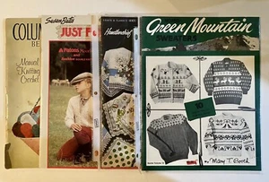 Lot Of 4  Vintage (1950s-80s) Knitting & Crochet Books VERY GOOD Fast Shipping - Picture 1 of 9