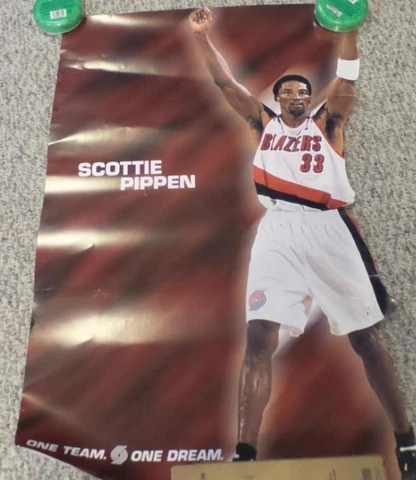 Scottie Pippen NBA Portland Trailblazers One Team One Dream 27x17" Poster Cover