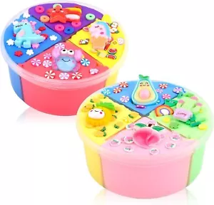 Butter Slime Kit for Party Favors 2 Pack, Colorful Slime in 8 Colors, - Picture 1 of 7