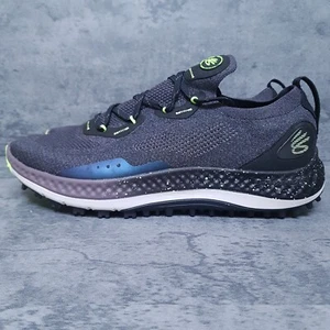 UNDER ARMOUR Charged Curry SL Golf Shoes Mens 9.5 Black Ash Lime 3025072-002 - Picture 1 of 5