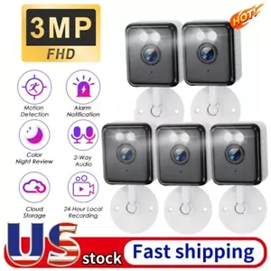 5PCS Security Home Camera 3MP WiFi Color Night Vision Indoor IP 2-Way Audio - Picture 1 of 19