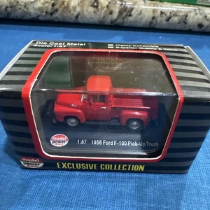 Model Power Minis HO 1956 Ford F-100 Pick-up Truck Red w/Display Case #19231 NIB - Picture 1 of 4