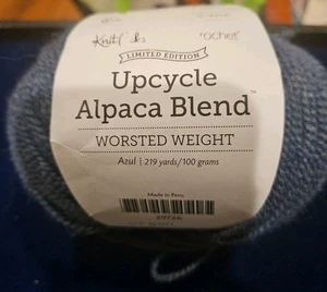 una nuova palla maglia picks upcycle misto alpaca pettinato peso filato turchese scuro - Foto 1 di 3