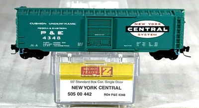 MICRO-TRAINS Z SCALE 50' STANDARD BOX CAR NEW YORK CENTRAL 50500442 - Image 1 of 3