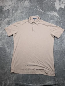 Polo Peter Millar uomo media beige corona artigianale golf performance elasticizzata - Foto 1 di 7