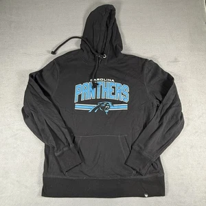 Carolina Panthers NFL Hoodie Large ‘47 Black - Picture 1 of 5