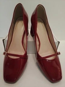 Jones New York Aubin rote Lack-Pumps Damenschuhe Größe 10 Blockabsatz, gebraucht, in einwandfreiem Zustand - Bild 1 von 5