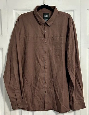 5.11 Tactical Shirt Mens XL Burgundy Plaid Igor RapiDraw Snap Up Long Sleeve - Image 1 of 4