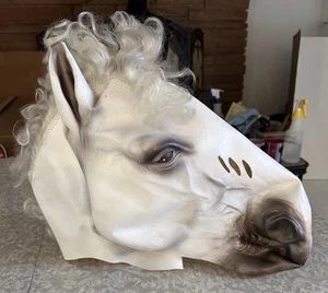 Rare VTG 90’s Cesar White Horse Halloween Mask Animal Costume Prop Funny Unique - Picture 1 of 23