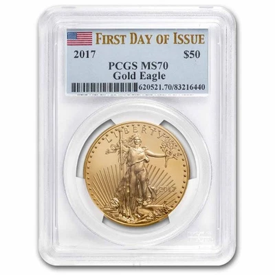 2017 1 oz American Gold Eagle MS-70 PCGS (FDI) - Image 1 of 3
