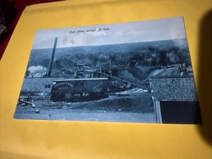 Postkarte North Dakota Lehigh Kohlemine NP Eisenbahn verschickt 1910 Bergbau - Bild 1 von 2