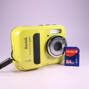 Kodak Digital Camera EasyShare Sport C123 12.0MP Yellow Tested - Picture 1 of 9