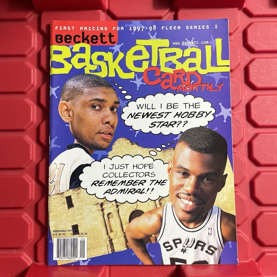 Beckett Basketball Monthly Tim Duncan David Robinson Marcus Camby September 1997 - Image 1 of 2