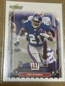 Tiki Barber 2006 Score Super Bowl XLI logotipo en relieve #179 SSP 1/1 obra maestra SP - Imagen 1 de 1