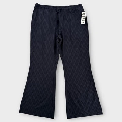 Pantalones de pierna ancha Silence + Noise para mujer XL azul a rayas Urban Outfitters nuevos con etiquetas Foto 1 de 4