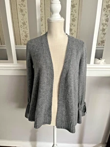 Leo & Sage 100% Cashmere Women Grey Cardigan size Small NWT - Picture 1 of 9