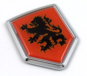 Holland Netherlands Dutch Orange Flag Car Auto Chrome Emblem 3D Decal Sticker - Foto 1 di 2
