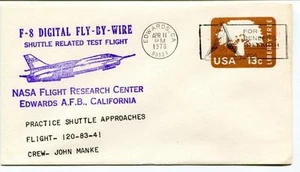 1978 F-8 Digital Fly-By-Wire Shuttle Related Flight 120-83-41 NASA Crew Manke - Picture 1 of 1