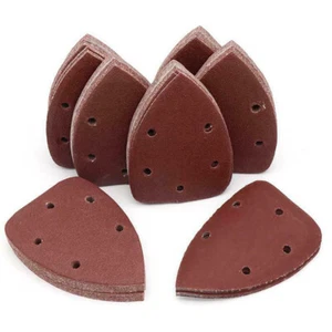 20 x Sanding Sheets Hook and Loop Mouse Sanding Pads Sander Paper Triangle Discs - Picture 1 of 8