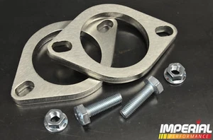 2x 2.5in/64mm UNIVERSAL EXHAUST FLANGE 2 BOLT 304 stainless steel decat system - Picture 1 of 2