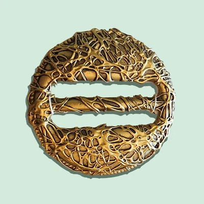 Hebillas vintage - Hebilla tallada color dorado - Hechas en Checoslovaquia Foto 1 de 4