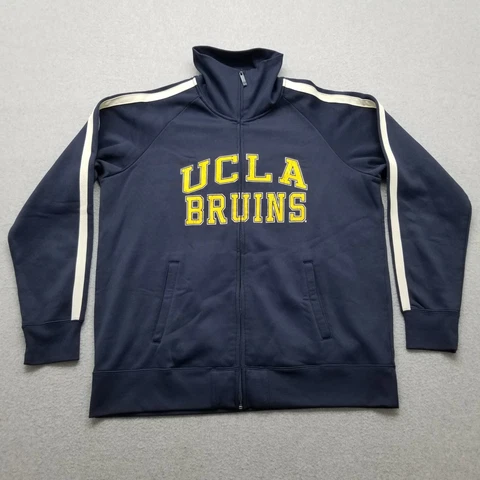 UCLA Bruins Track Jacket Mens XL Blue Full Zip Pockets Jansport Cover
